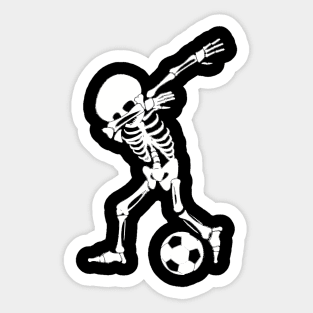 Dabbing Skeleton Soccer Shirt - Funny Halloween Dab Sticker